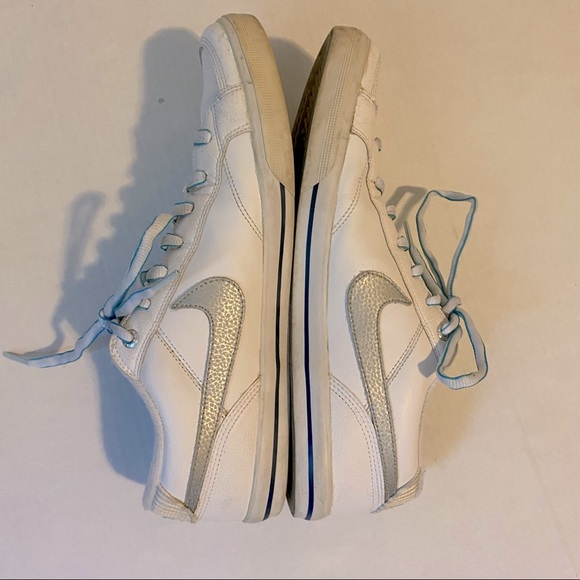 Nike mens Capri retro sneakers blue white silver size 11 - Picture 4 of 11